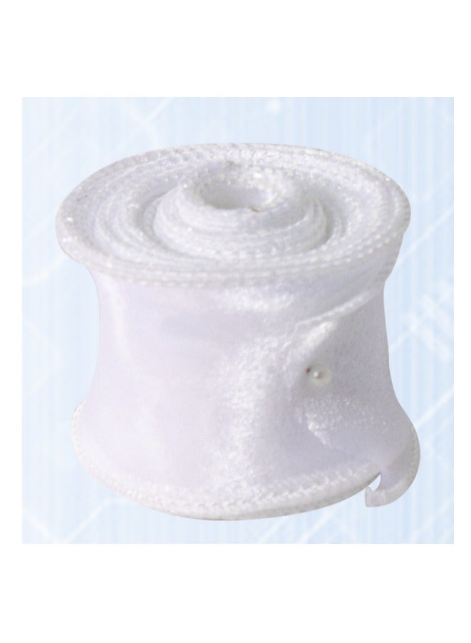 5 pcs White Fish Tail Satin Ribbon Roll - 1.57 inch  x 10 yards for DIY Cake Decoration, Bridal Bouquet Wrapping, Handmade Bow Making - Image 1