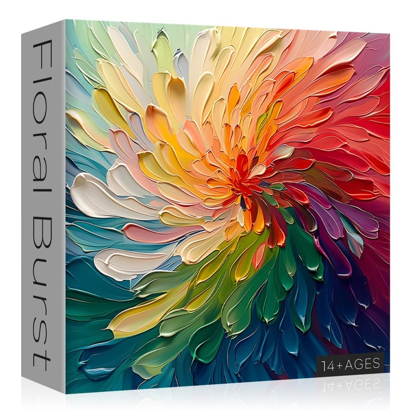 PICKFORU Impossible 1000Piece Rainbow Art Painting Puzzle Hard Challenge for Adults - Image 4
