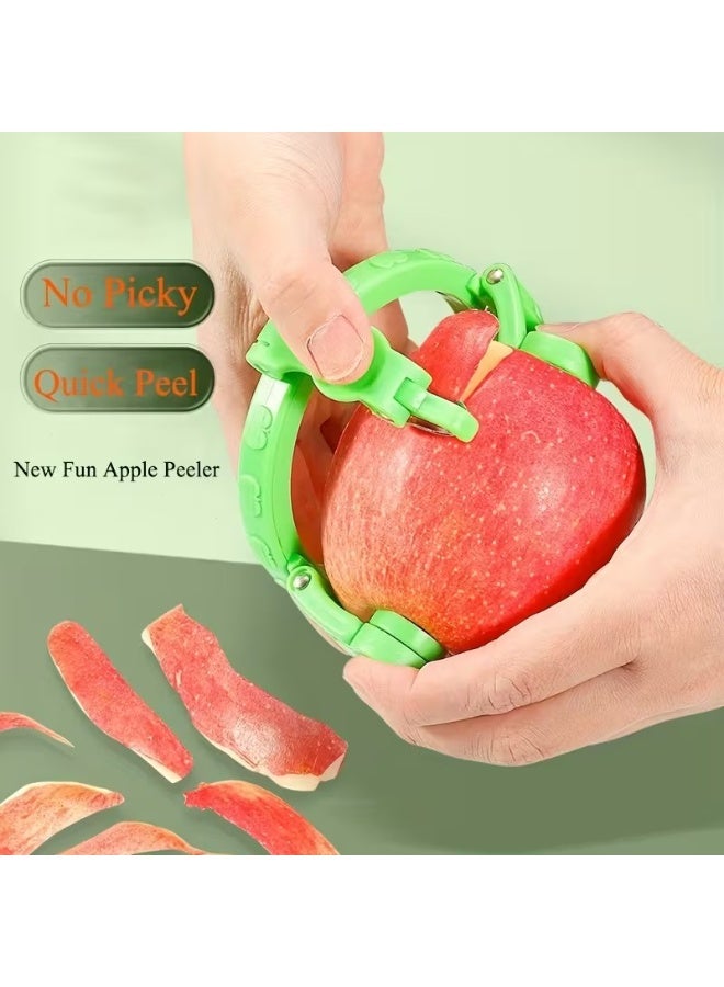 Goolsky 1pc Creative Fruit Peeler - 304 Stainless Steel Quick Peel Design, Ergonomic Handle for Apples, Potatoes & More - Fun Kitchen Gadget for Home Use, Compact Kitchen Tool, Durable Kitchenware - Image 1