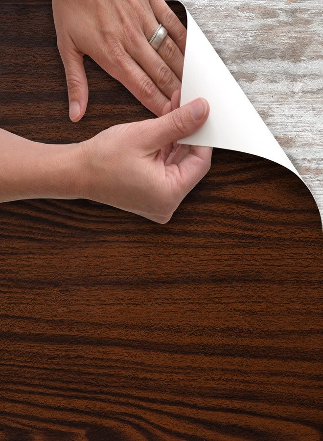 Magic Cover Adhesive Vinyl Paper, Multi-Functional Shelf Liner for Lining Drawers and Shelves, Waterproof and Durable, 18" x 50', Warmwood - Image 1