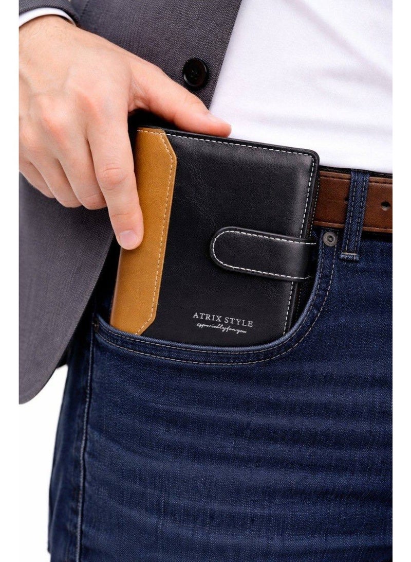 أتريكس محفظة جلدATRIX STYLY  سمارت للرجال ، مطرزة - Image 2