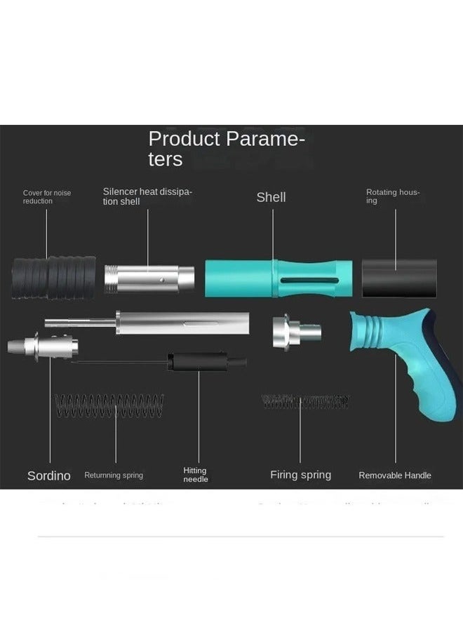Steel Nail Gun Tool - 5 Speed Adjustment, Suitable for Concrete and Wall Fixation