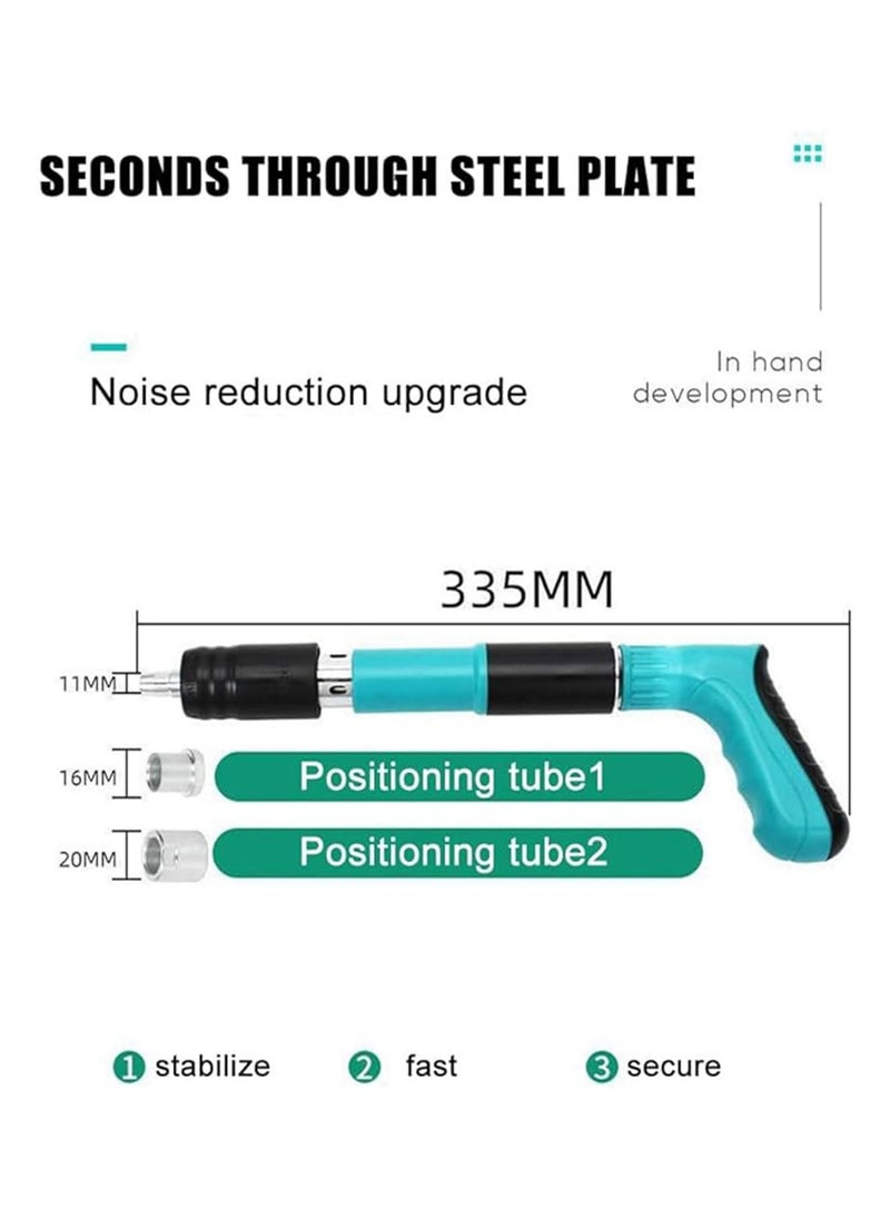 Steel Nail Gun Tool - 5 Speed Adjustment, Suitable for Concrete and Wall Fixation