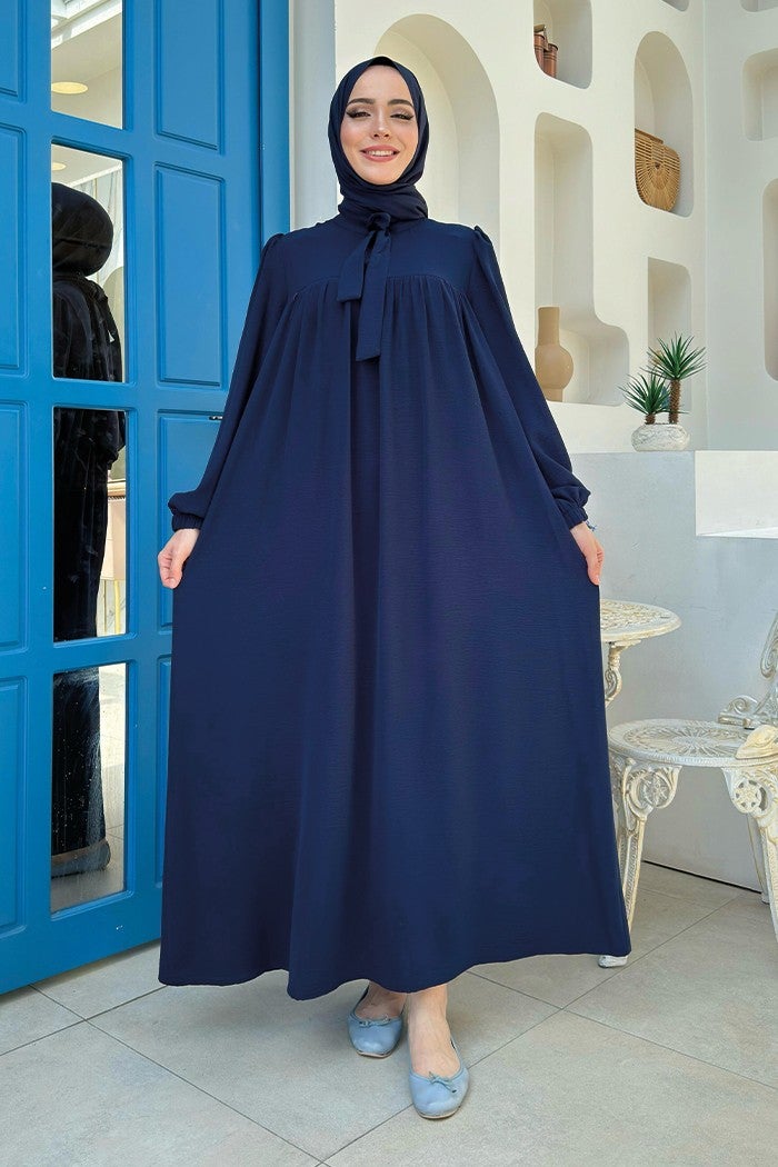 Bym Fashion Baby Mother Dress 3896 Navy Blue - Image 1