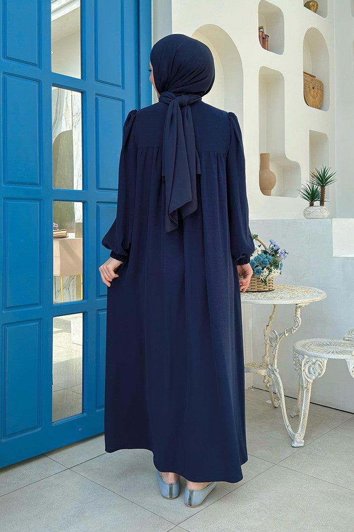Bym Fashion Baby Mother Dress 3896 Navy Blue - Image 2