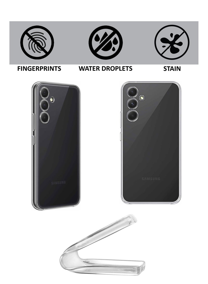 My Choice غطاء حماية خلفي من السيليكون الشفاف المرن الناعم لهاتف Samsung Galaxy A34 5G - شفاف - Image 4