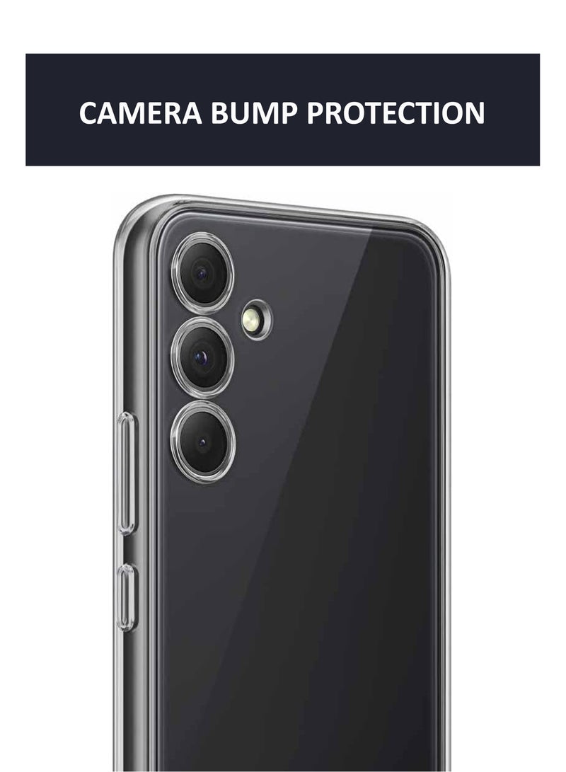 My Choice غطاء حماية خلفي من السيليكون الشفاف المرن الناعم لهاتف Samsung Galaxy A34 5G - شفاف - Image 3