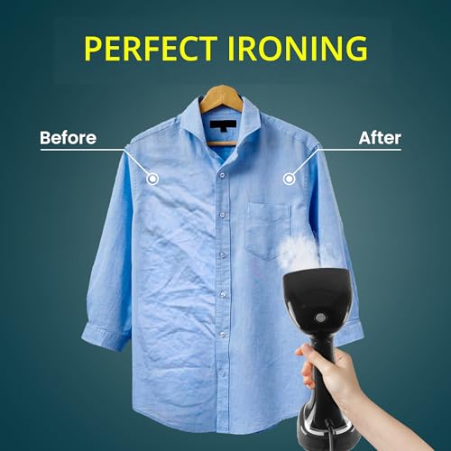 Balzano Garment Steamer 1700W for Clothes | Portable Handheld Steamer Iron | 360ml Tank, 30s Heat-Up, 28g Continuous Steam | Horizontal/Vertical Use | Easy Refill, Fabric Brush (Black) - Image 4