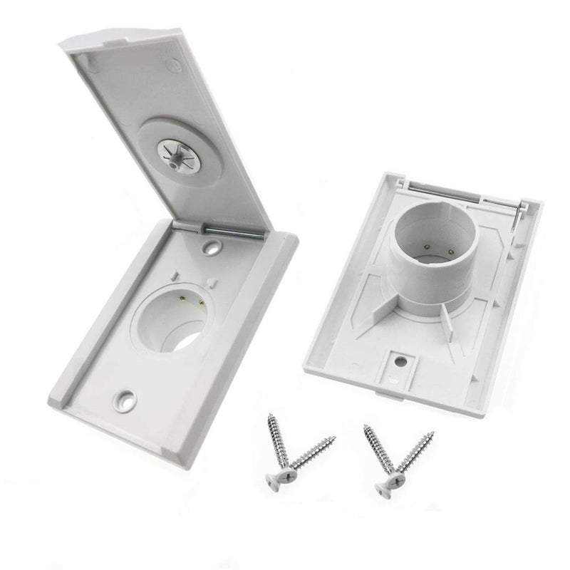 Pokin Central Vacuum Inlet Valve, for Nutone Central Vacuum System Installation Parts, White Full Door Inlet Valve Cover - 2 Pack - Image 2