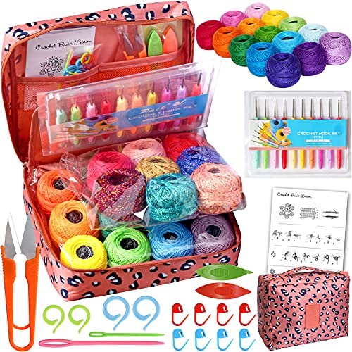 colored bird 20 Pack Crochet Thread Craft Yarn for Knitting and Crochet Perfect Beginner Kit - Image 1