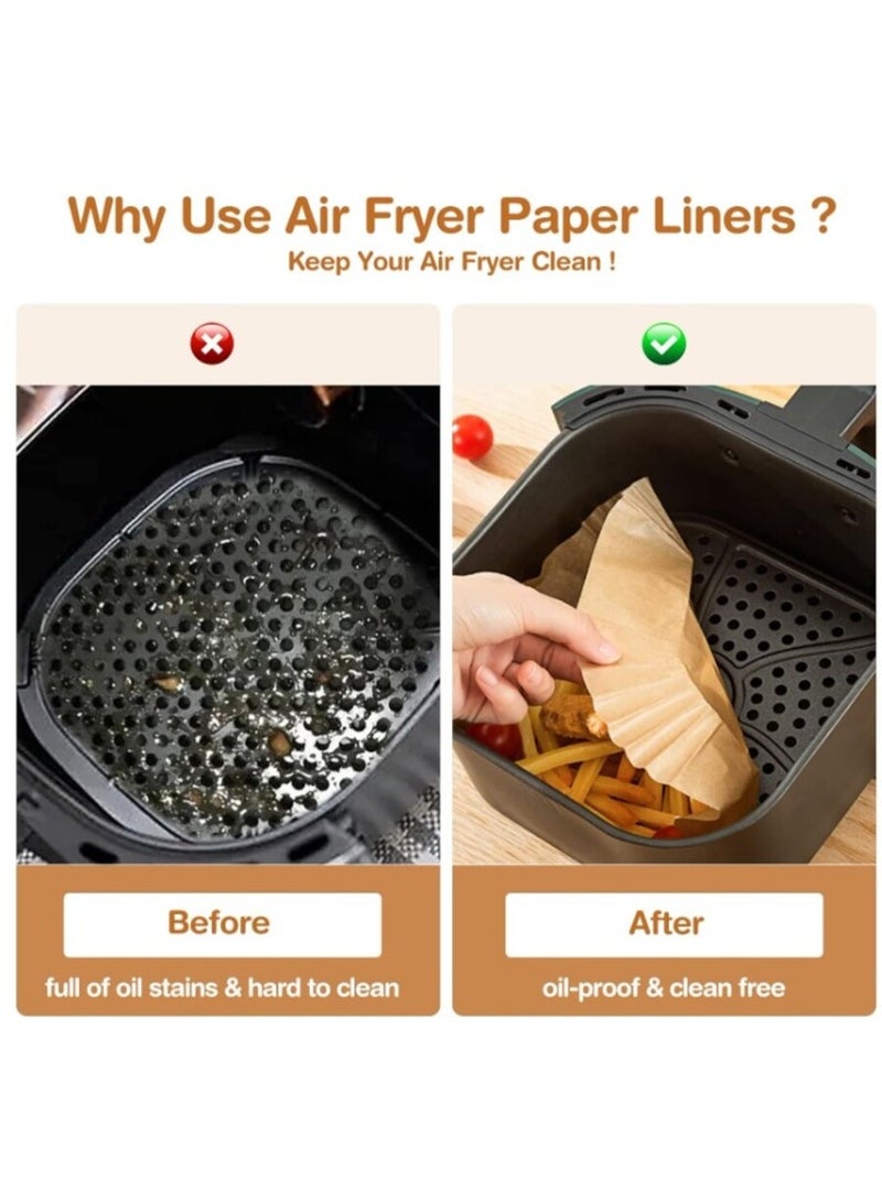 ورق اير فراير - اطباق ورق اير فراير قلي هوائي، 200 قطعة، ورق صحي غير لاصق للمقالي الكهربائية , شكل مربع , 20 سم , ورق زبد للخبز والتحميص والقلي في فرن الميكروويف - Image 4
