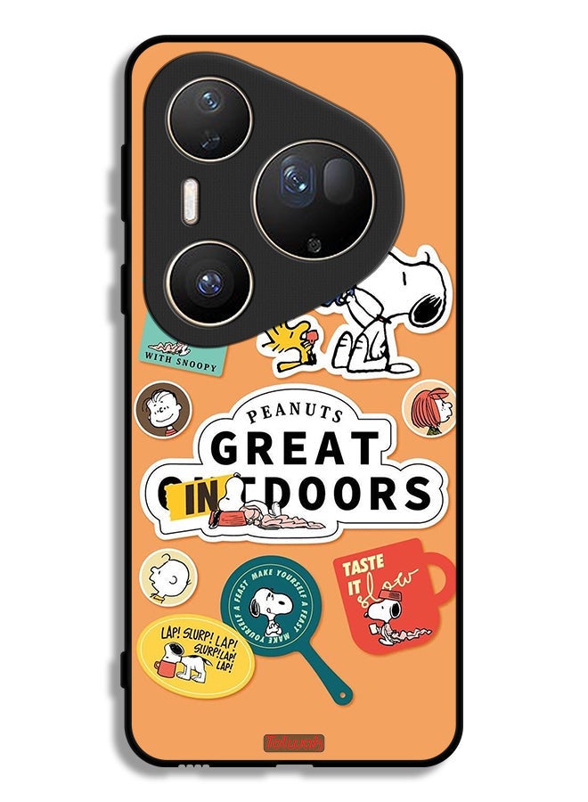 Tolwak Huawei Pura 80 Ultra Protective Case Cover Peanuts Stickers - Image 1