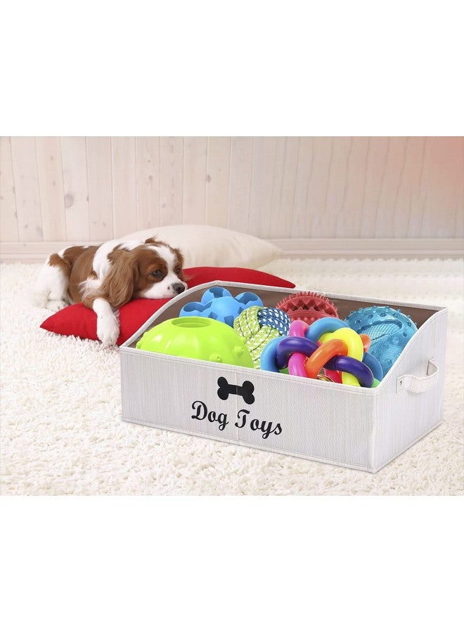Morezi Linen-Cotton Blend Dog Toy Basket and Dog Toy Box, Dog Toy Basket Storage - Perfect for organizing pet Toys, Blankets, leashes, chew Toys - Beige - Dog - Image 5