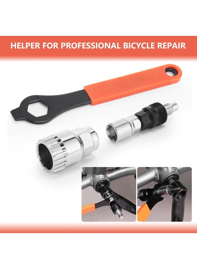 Soofam مجموعة أدوات استخراج كرنك الدراجة، أداة استخراج الكرنك، مزيل القاعدة السفلية مع مفتاح ربط 16 مم، أداة إزالة الكاسيت للدراجات الجبلية، الدراجة الجبلية، الدراجة الهوائية، إزالة مجموعة الكرنك ذات الخيوط المربعة - Image 4