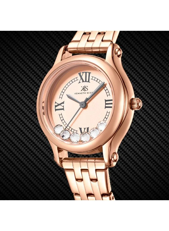 KENNETH SCOTT Women's Stainless Steel Analog Watch K25510-RBKK - 30 mm