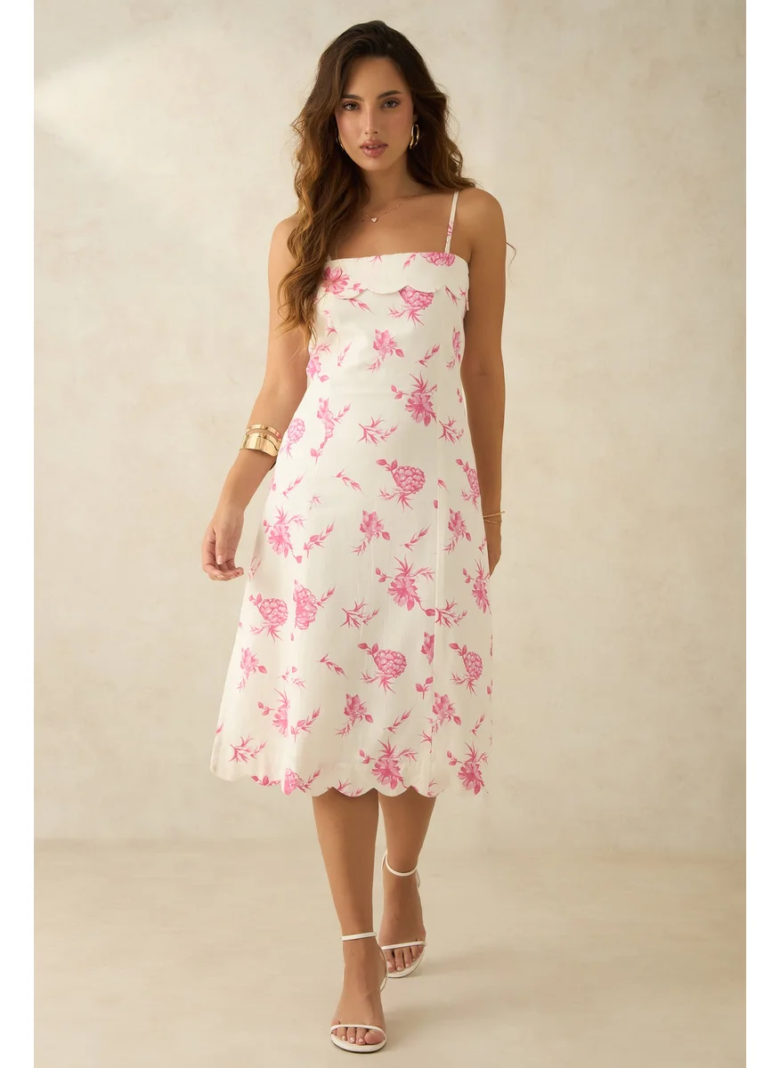 Virgio Floral Scallop Dress