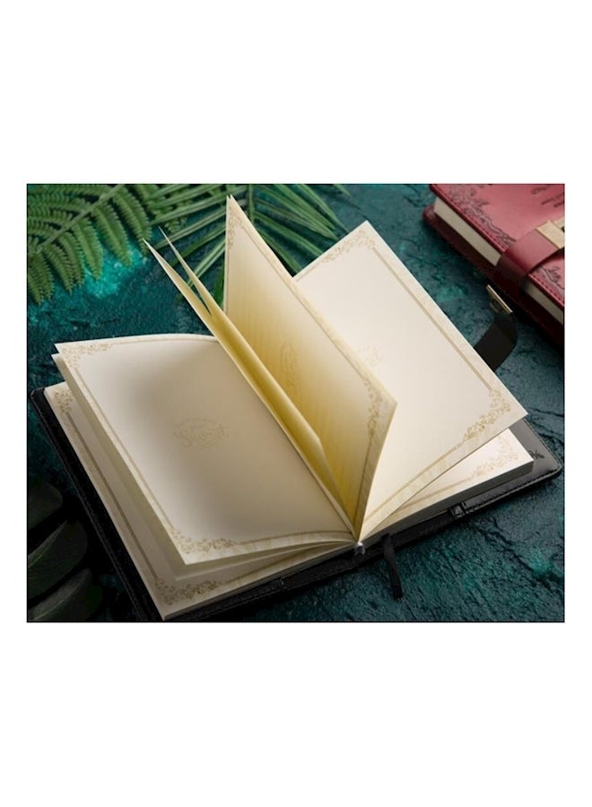 NIBEMINENT PU Leather Cover European Vintage Style Lock Journal Dark green - Image 2