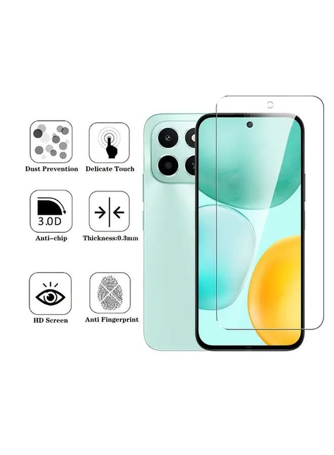 Honor X6C Screen Protector Tempered Glass Camera Lens Film Carbon Fiber Back Film - Image 5