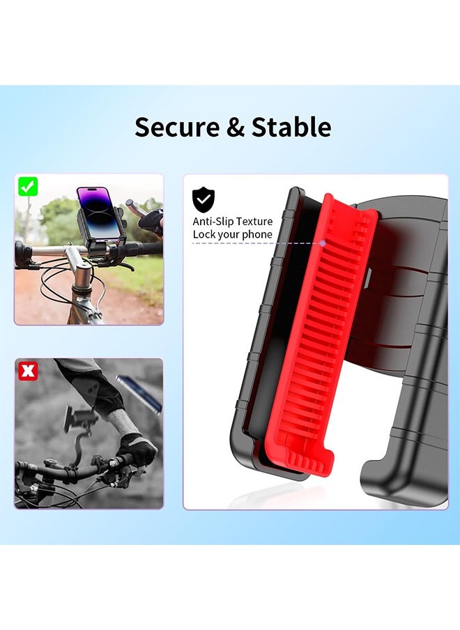 Lemon - Bike Phone Mount Holder, Motorcycle Phone Mount for Electric Scooter, Mountain, Dirt Bike and Motorcycle - 360° Rotate Suitable for iPhone & Android Smartphones from 4.5-7.0 inches - Image 1