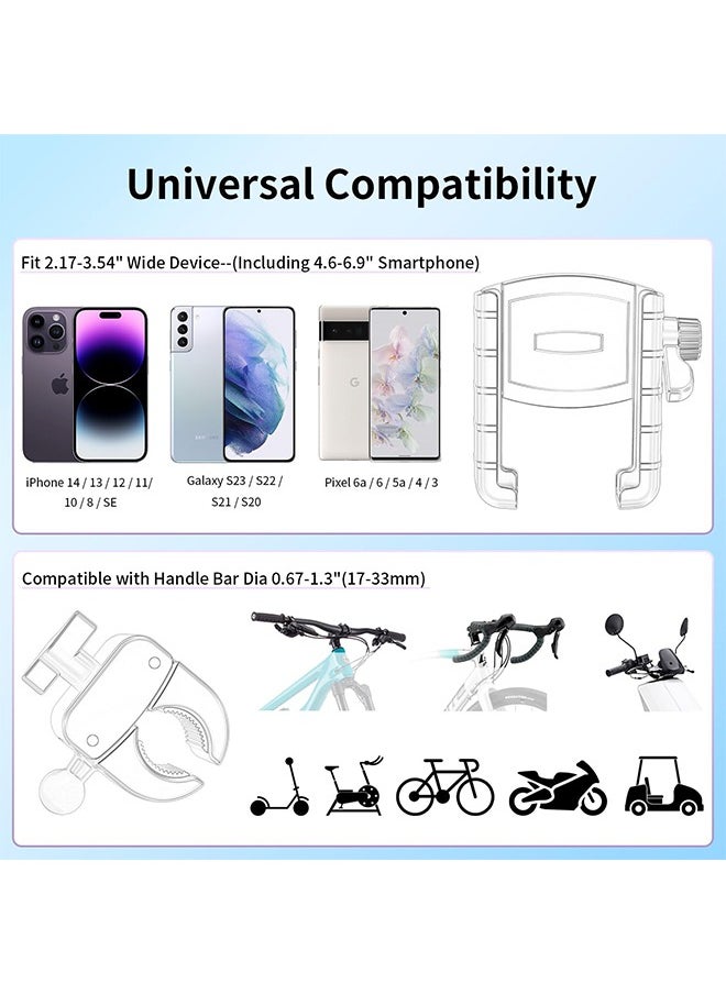 Lemon - Bike Phone Mount Holder, Motorcycle Phone Mount for Electric Scooter, Mountain, Dirt Bike and Motorcycle - 360° Rotate Suitable for iPhone & Android Smartphones from 4.5-7.0 inches - Image 1