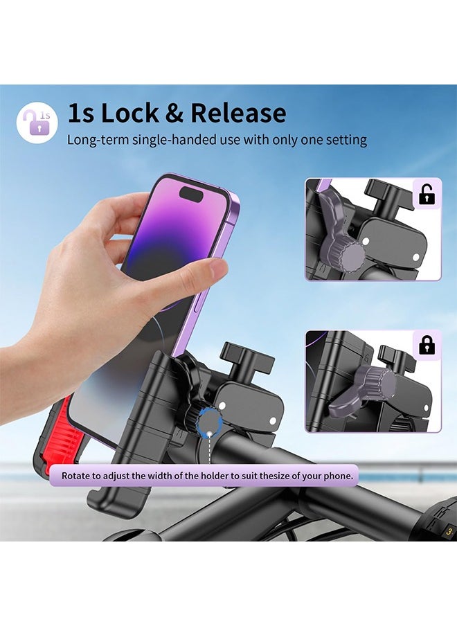 Lemon - Bike Phone Mount Holder, Motorcycle Phone Mount for Electric Scooter, Mountain, Dirt Bike and Motorcycle - 360° Rotate Suitable for iPhone & Android Smartphones from 4.5-7.0 inches - Image 1