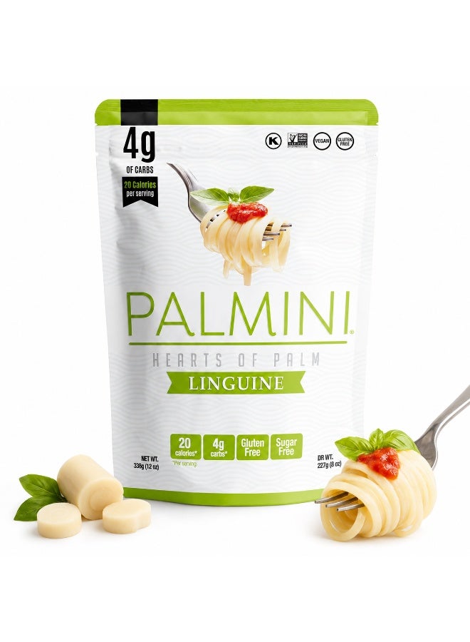 PALMINI بالمني منخفض الكربوهيدرات، صديق الكيتو، معكرونة لينجويني خالية من الغلوتين، كيس 338 جرام - Image 1