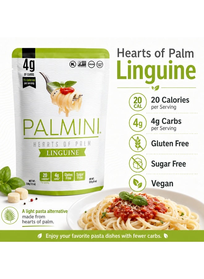 PALMINI بالمني منخفض الكربوهيدرات، صديق الكيتو، معكرونة لينجويني خالية من الغلوتين، كيس 338 جرام - Image 2