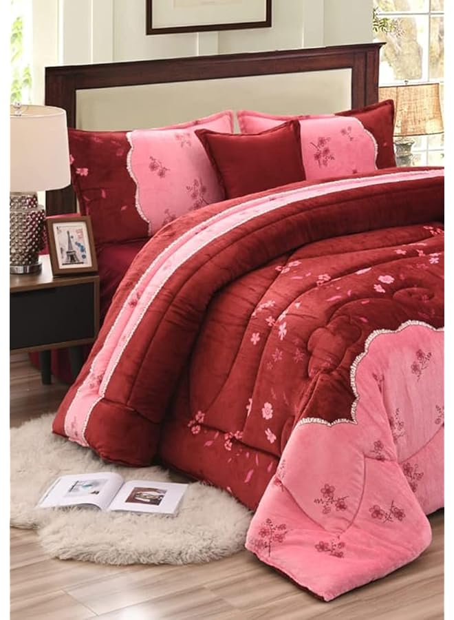 erorex Soft Warm And Fluffy Winter Velvet Fur Comforter Set Single Size 180 - Image 2