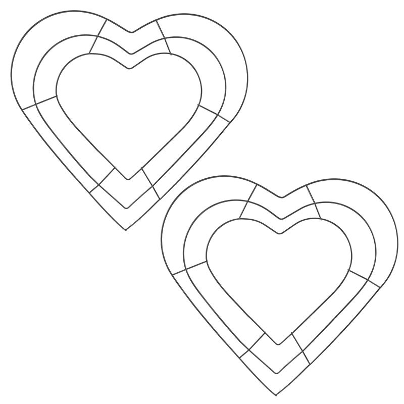 DIY Heart Shaped Garland Accessories, Rustic Wire Frame Ideal for Floral Arrangements - Image 1
