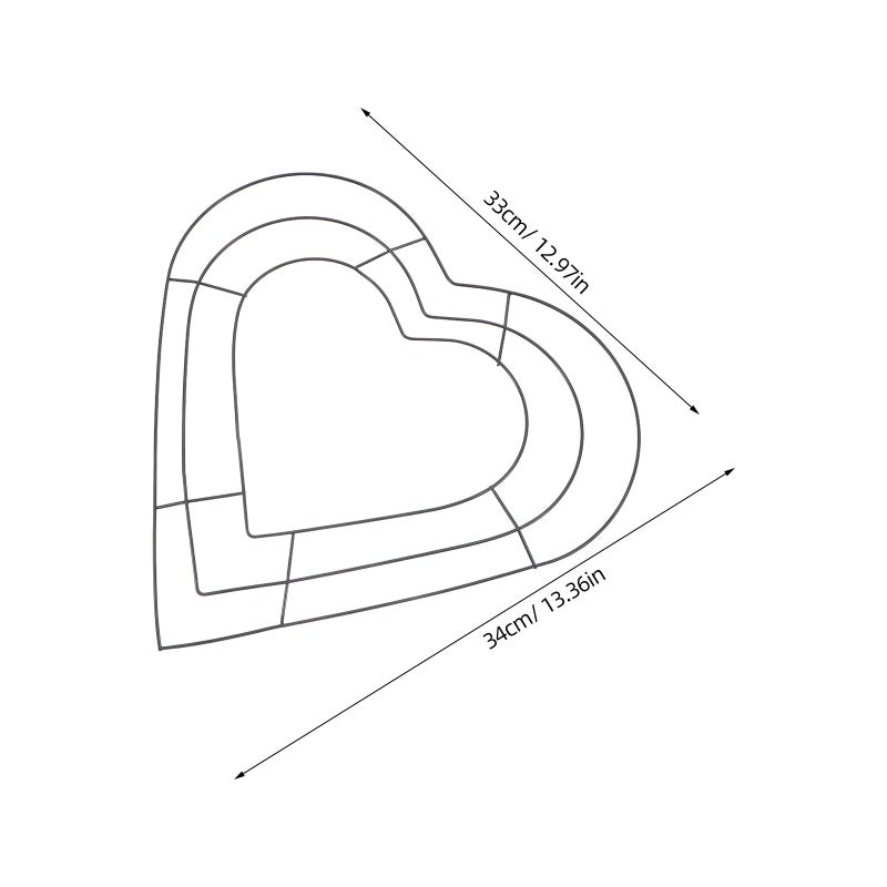 DIY Heart Shaped Garland Accessories, Rustic Wire Frame Ideal for Floral Arrangements - Image 2
