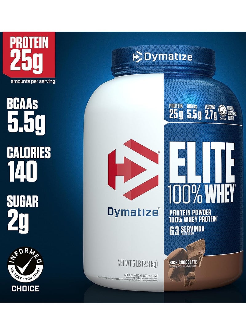 ديماتيز دايماتيز إيلت 100% بروتين مصل اللبن، نكهة الشوكولاتة الغنية، 2.3 كجم - Image 3