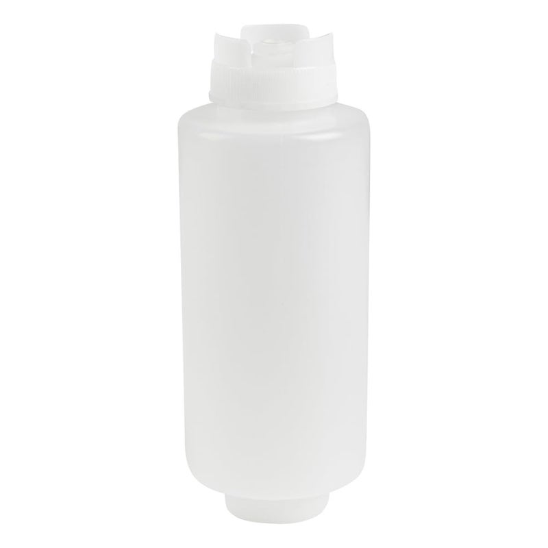 Restaurantware 32oz. FIFO Inverted Plastic Squeeze Bottle with Refill and Dispensing Lids - First In First Out - Perfect for Restaurants Catering and Food Trucks - 1ct box - Image 2