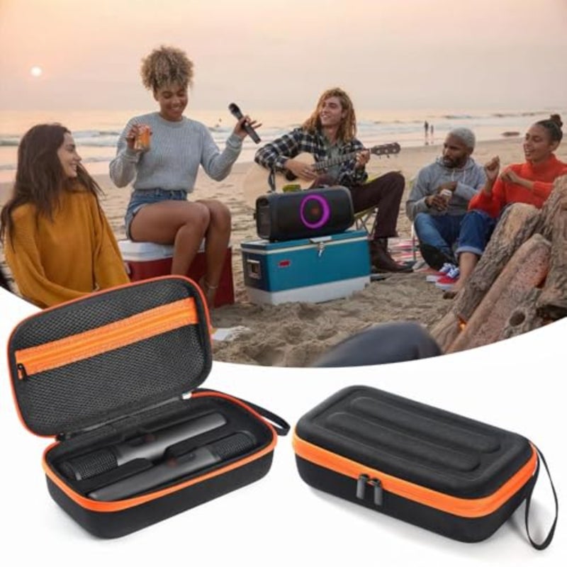 حافظة ميكروفون لاسلكي مزدوج، متوافقة مع نظام Jbl، حقيبة سفر محمولة بميكروفون، حافظة خارجية صلبة للتخزين من مادة إيفا لنمط الشاحن - Image 2
