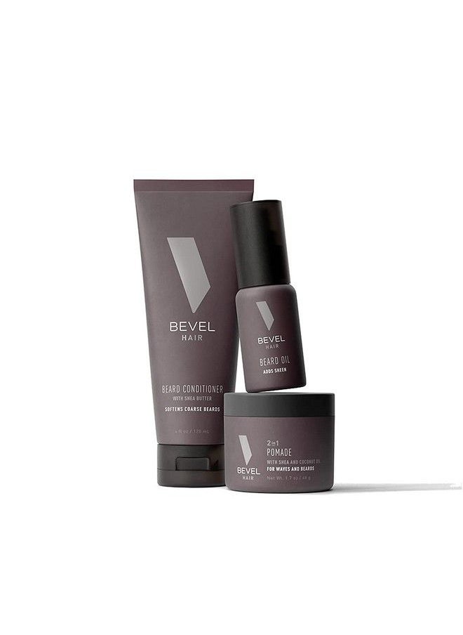 Bevel - Mens Beard Grooming Kit By Bevel Includes Beard Softener Beard Balm And Beard Oil To Soften Hydrate And Soothe Brown 5 Fluid Ounces - Image 1