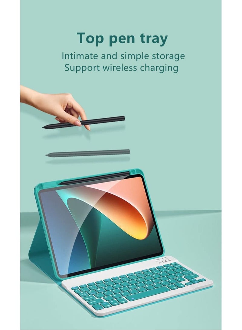 SYOSI For Mi pad 5/Mi pad 5 Pro Keyboard Case, Detachable Bluetooth Keyboard with Backlight & Auto Sleep Wake, Mi pad 5/Mi pad 5 Pro 5G 11 inch Keyboard Case with Pen Holder&Mouse - Image 4