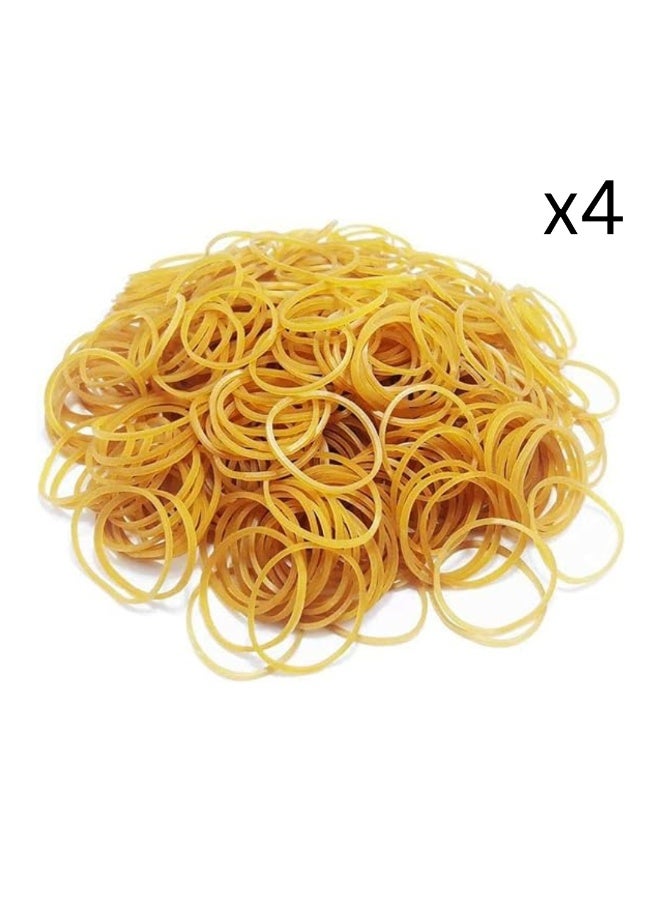 4 عبوات من الأربطة المطاطية 50 جم - أصفر - Image 1
