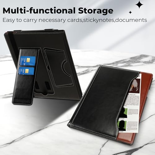 E NET-CASE Case for Remarkable 2 Tablet 10.3 inch (2020 Released) - New Business Design Upgraded Leather Cover for Remarkable 2 Digital Paper with Stand & Pen Holder (Black&Brown) - Image 5