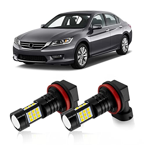 MEALAM 6000K Xenon White H11 H8 LED Fog Lights Bulb Replacement Compatible with 2006 2007 2008 2009 2010 2011 2012 2013 2014 2015 Honda Accord, Pack of 2 - Image 1
