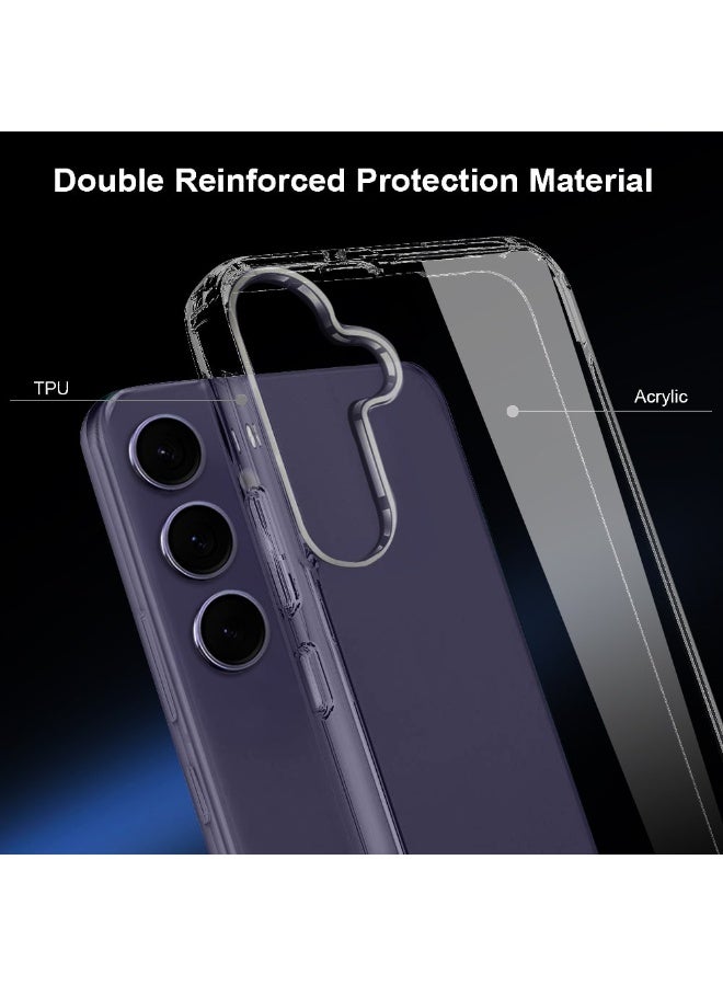 PRIMEEIGHT Crystal Clear Samsung S25 Case 6.2 Inch Anti Yellow Shockproof Curved Edges And HD Clear Anti Scratch S25 - Image 4