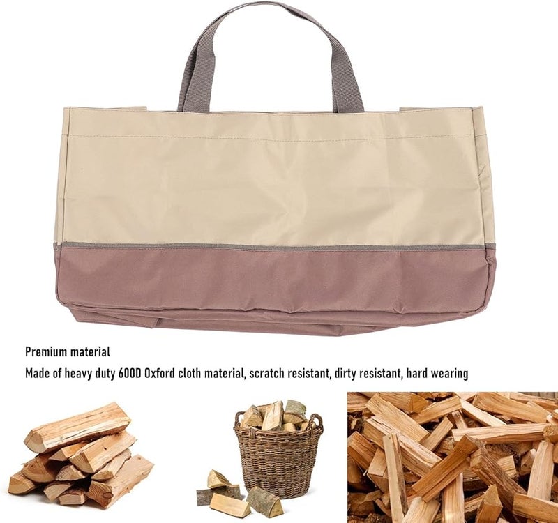 Heavy Duty 600D Oxford Firewood Carrier 60x30x30cm Large Capacity Log Bag for Camping BBQ Outdoor - Image 4