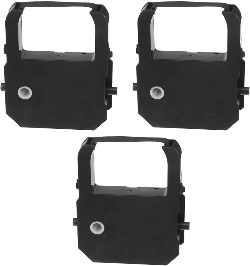 3pcs Time Clock Replacement: Punch Clock Ribbon Replacement Compatible with Seiko TP10 - Part for Employee Time Card Ink Recorder (Black) - Image 1