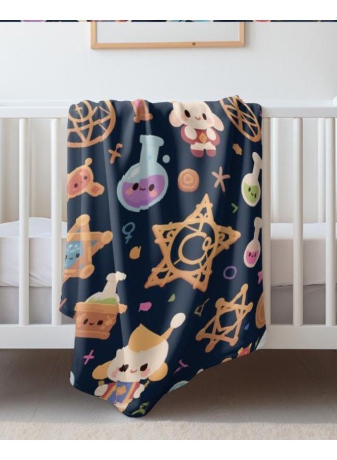 general Baby and children's cartoon flannel thin blanket (warm and comfortable, suitable for sleep, game use) 70cm*100cm