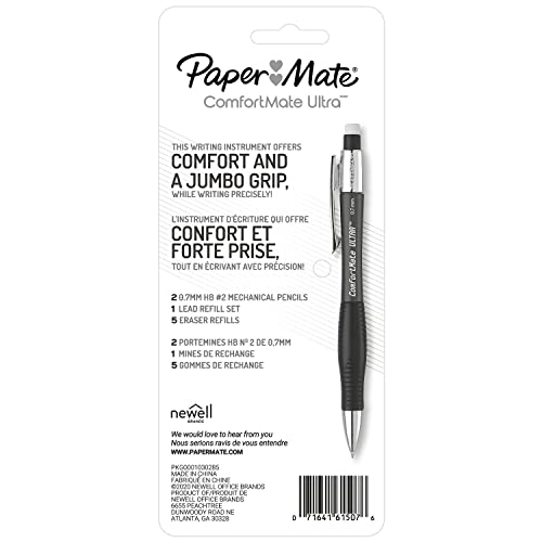 Paper Mate Comfort Mate Ultra Mechanical Pencil Set, 0.7mm, HB #2, Assorted Colors, 2 Count - Image 4