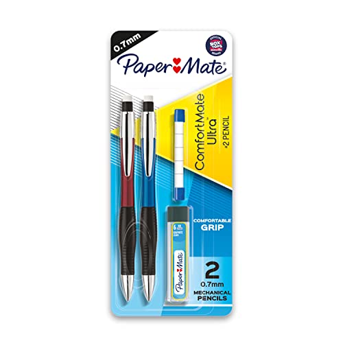 Paper Mate Comfort Mate Ultra Mechanical Pencil Set, 0.7mm, HB #2, Assorted Colors, 2 Count - Image 1