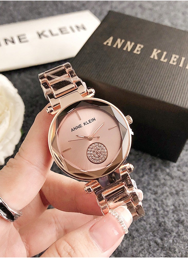 Anne Klein Women's Rose Gold Round Quartz Watch with Rose Gold Stainless Steel Strap - pzsku/ZF7894F9D2720641C89E9Z/45/_/1731898512/fc823d27-d922-495b-8135-61b2df483347