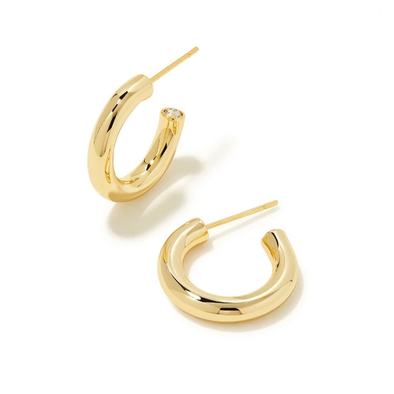 Kendra Scott أقراط كيندرا سكوت كوليت هاجي مصنوعة من نحاس مطلي بالذهب عيار 14 قيراط، مجوهرات عصرية للنساء - Image 1