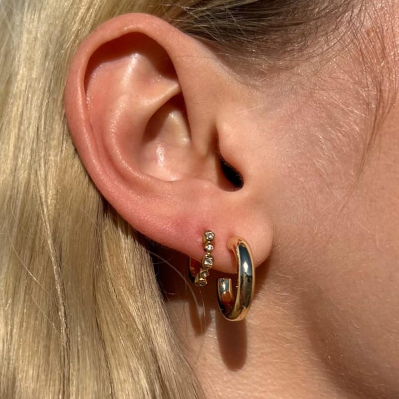 Kendra Scott أقراط كيندرا سكوت كوليت هاجي مصنوعة من نحاس مطلي بالذهب عيار 14 قيراط، مجوهرات عصرية للنساء - Image 2