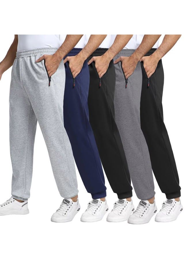 KGKE Men's Sweatpants Athletic Pants with Pockets,Jogger for Men, 5pack-black/Black/Dark Grey/Grey/Navy, S - Image 1