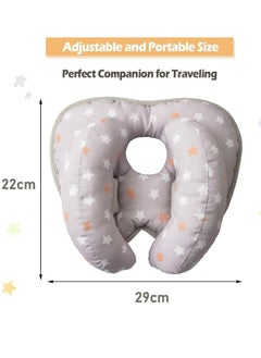 Generic Baby headrest 2 in 1 Baby Head Neck Support Pillow, Adjustable Children Travel Headrest Banana Neck Pillow for Infant, Portable Baby Neck Head Pillow Car Seat Insert Cushion for Car Seat, Stroller, Bouncer  - Image 2