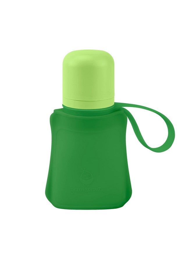 Green Sprouts Sprout Ware Sip & Straw Pocket made from Silicone and Plants (8 oz.), Non-toxic Silicone Plant-based Plastic Sip & Straw Pocket - Green - Image 3